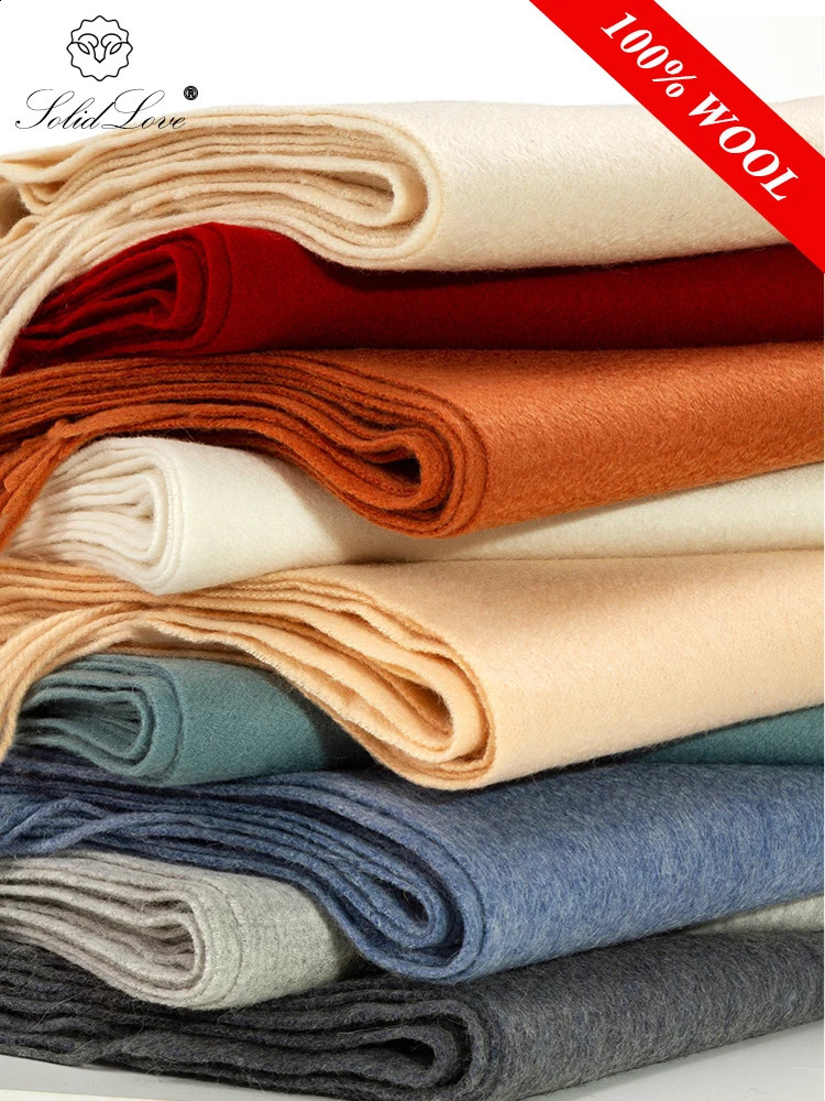100 Wool Scarf Women Thick Cashmere Winter Scars Shawls Fashion Female Pashmina Scarves Oversized Keep Warm Warps 300g 251021