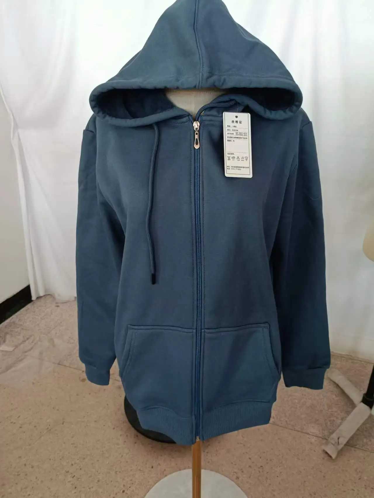 Big Size Hoodie Men Autumn Winter Fleece Hoodies Solid Color Jacket Zip Up Hoodies 12XL Blue Black Red GreyT251023
