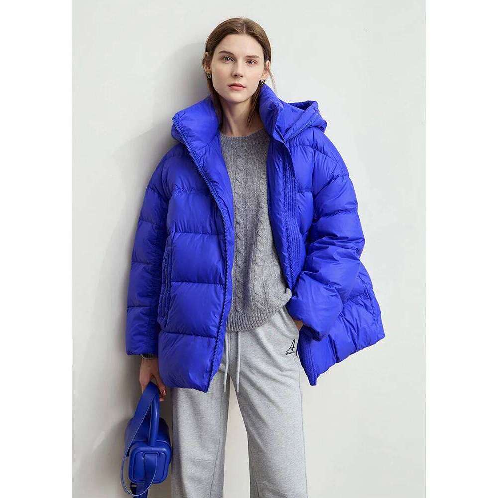 Minimalist Women Winter Down Jacket 2025 New Warm Thick Hooded Parkas Coats Loose Female Commuter Puffer Overcoat Womens Coat