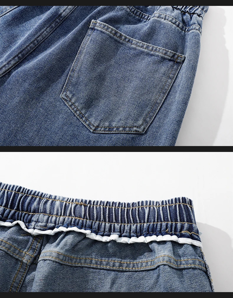 2025 Baggy Jeans Men Clothing Trousers Male Mens Pants Y2k Jean Streetwear Wide Leg Denim Shorts Man Flared Cargo 251018