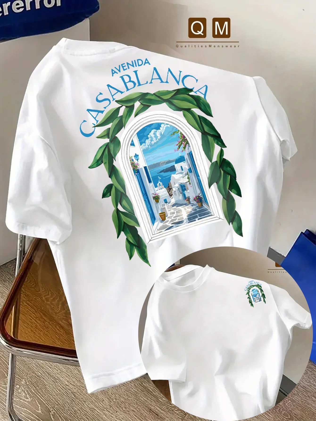 Mens Basic Tshirt Morocco Architectural Graphic Tshirt Lightweight and Breathable Suitable for Summer Travel and LeisureXJ251023