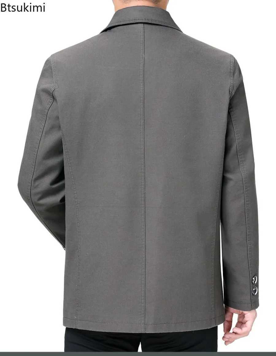 High Quality Mens Cotton Jacket Spring Autumn Business Casual Coats Single Breasted Fashion Classic Men Outerwear Plus Size 8XL W251023