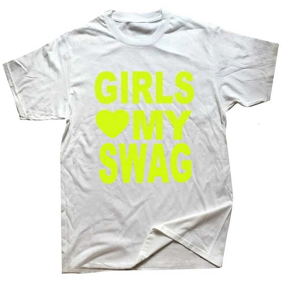 GIRLS LOVE MY SWAG Funny Printed Tshirts Graphic Tshirts High Quality Mens Short Sleeved Tshirts Mens Sportswear Mens TopsXJ251023