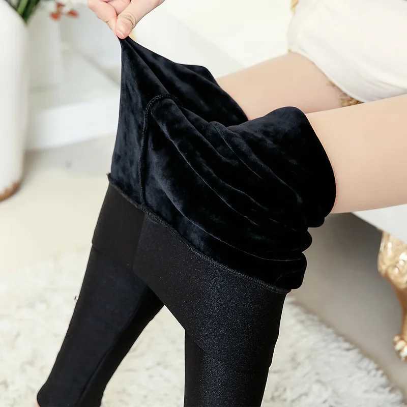 Winter Warm Womens Thick Fleece Tights Translucent Pantyhose Sexy Elastic Thermal Stockings Woman High Waist Tights LeggingsT251023
