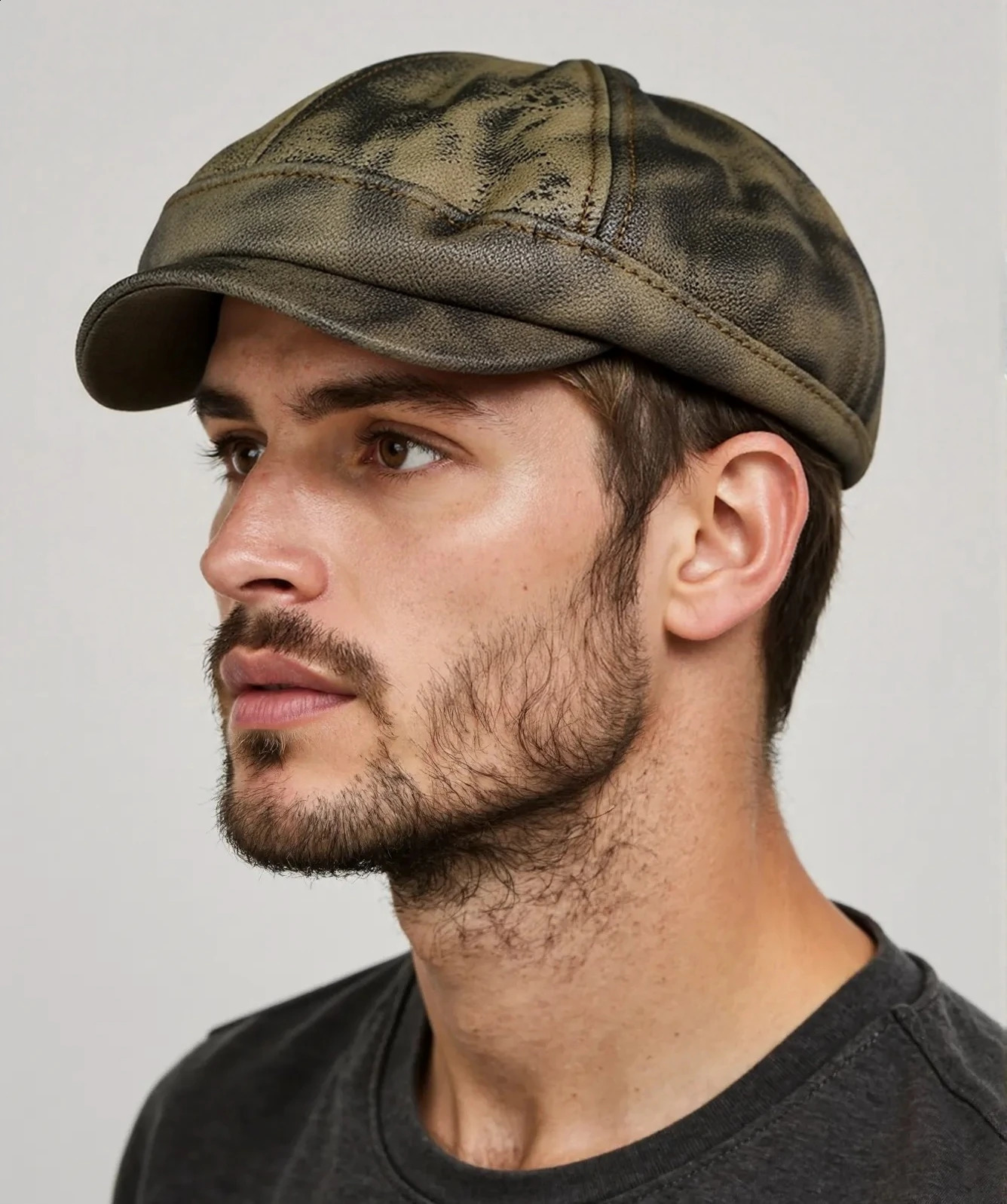 Women Fashion PU Leather Flat Cap Vintage Cabbie Hat Dad Gatsby Ivy Hats Irish Hunting Men sboy Caps 251021