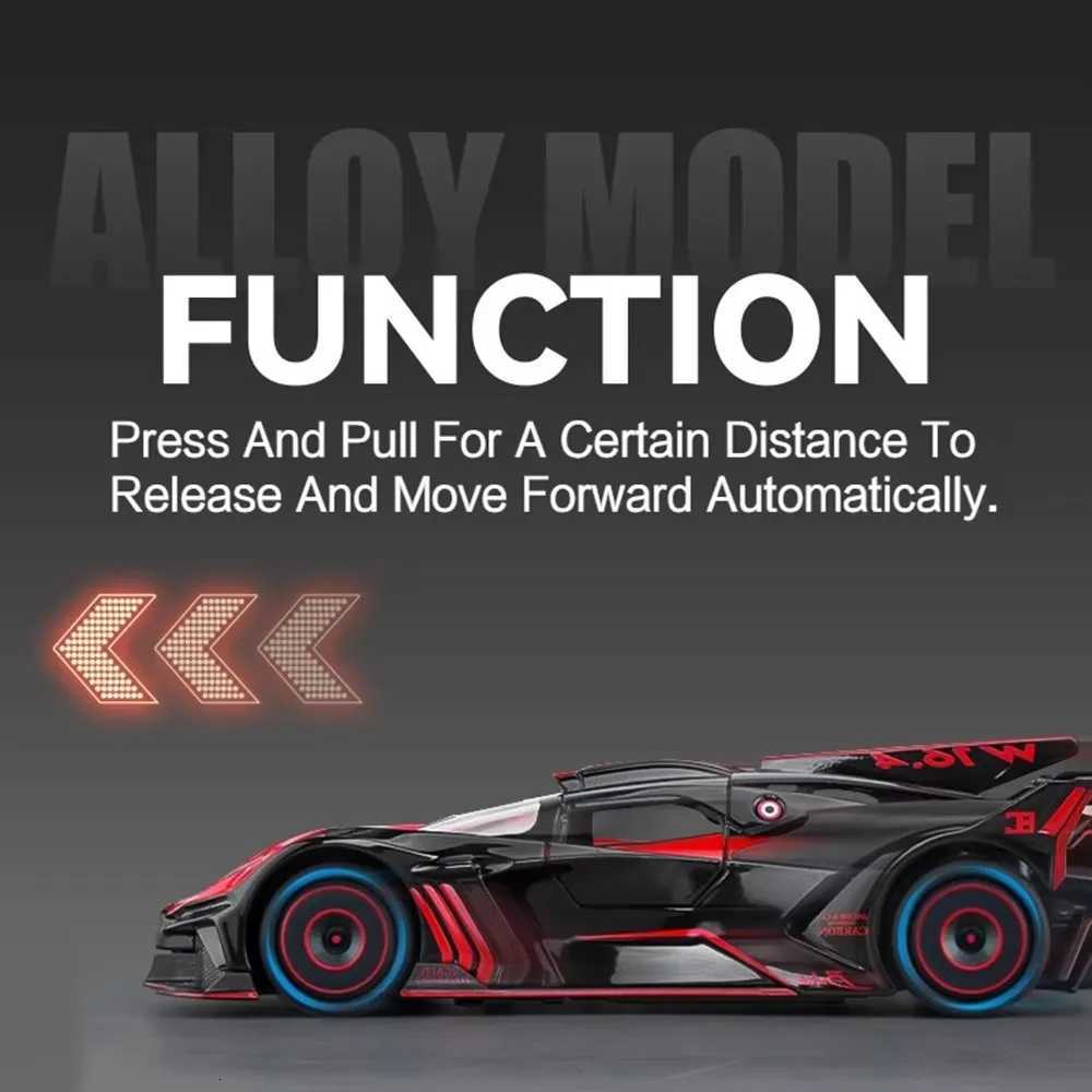 124 Bolide Revuelto Alloy Model Diecast Car Toys Doors Opened Sound Light Pull Back Miniature Vehice Boy Adult Birthday PresentT251023