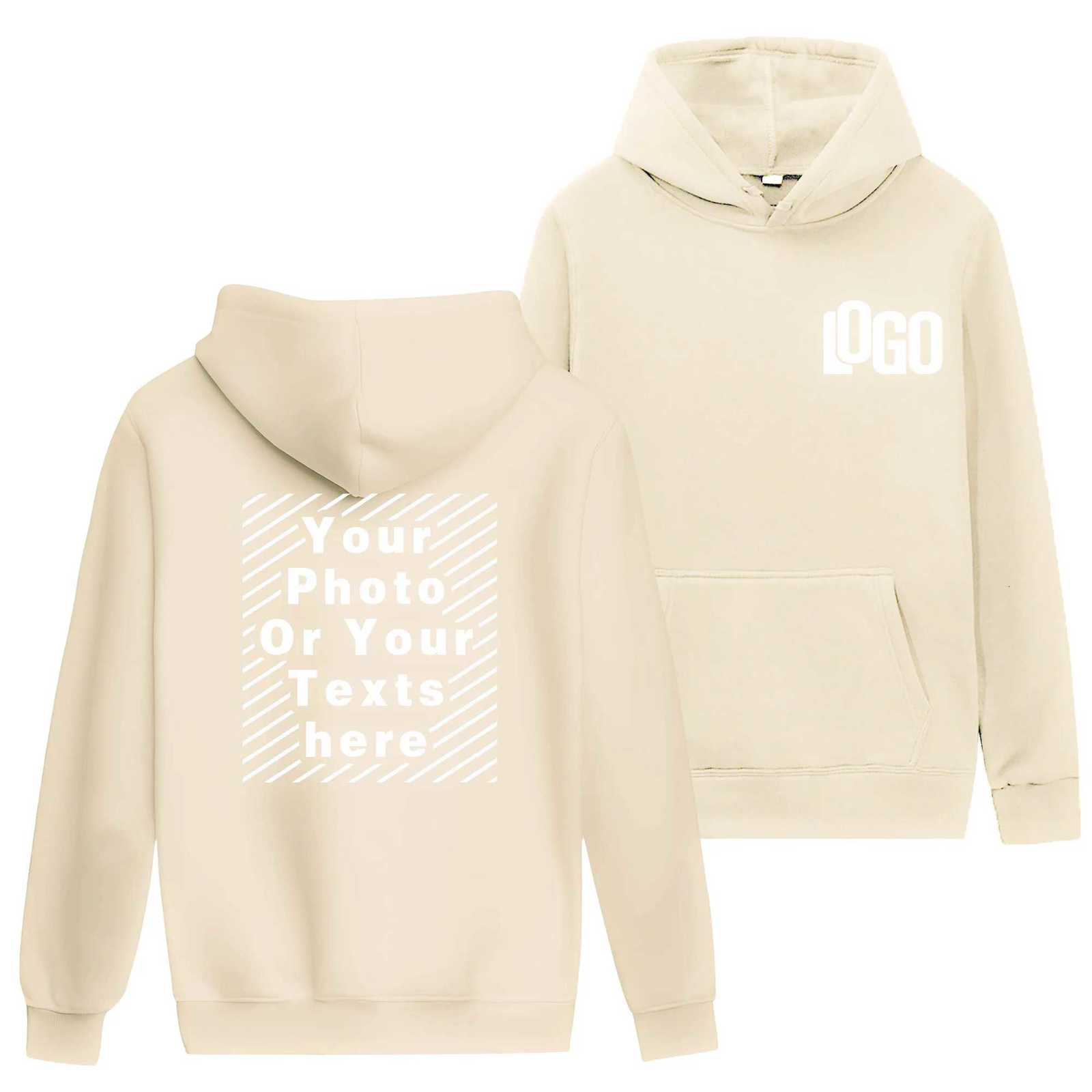 Customized printed hoodies for men and women loose casual wear long sleeved hooded sweaters personalized streetwearT251023