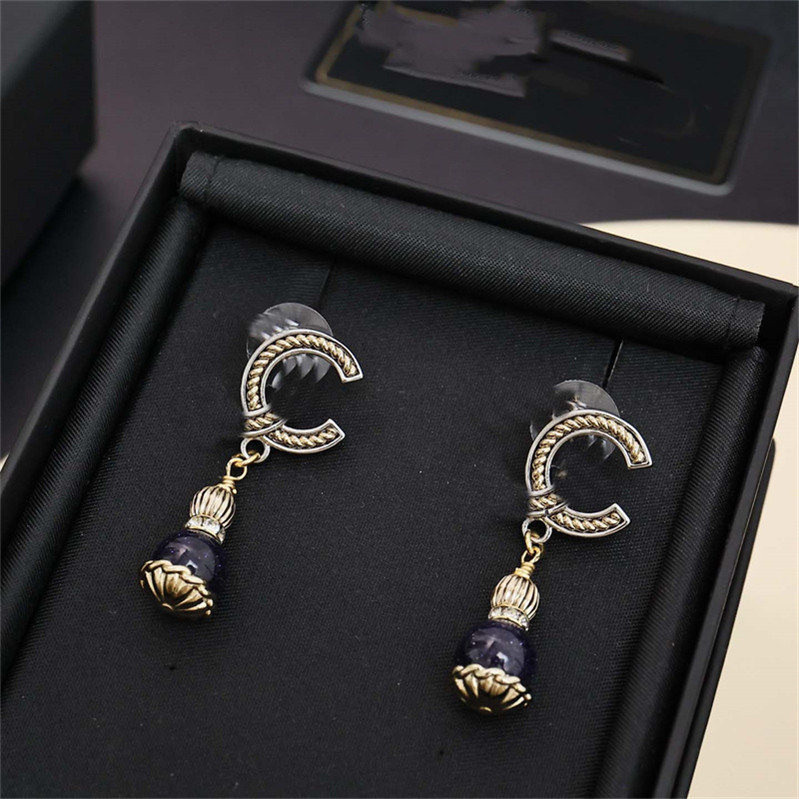 Designer Classic Earrings C Luxury hoop Stud Brand Women Jewelry Gold Earring high-qualit Woman ohrringe Ccity jkhj67jkl