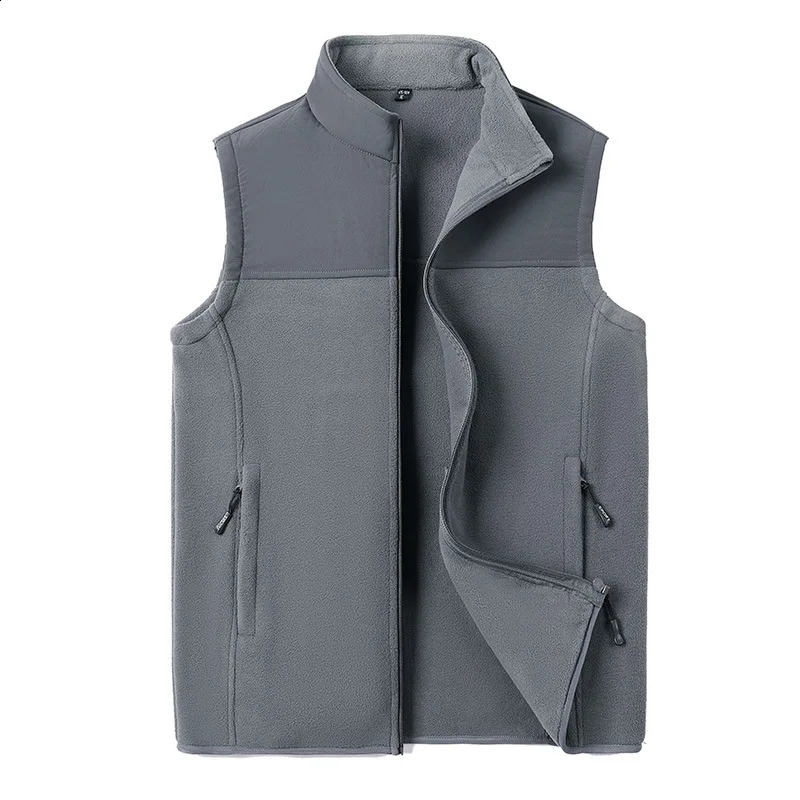 Mens Vests Casual Winter Fleece Warm Waistcoats Fashion Thermal Sleeveless Jackets Windbreaker Clothing 251023