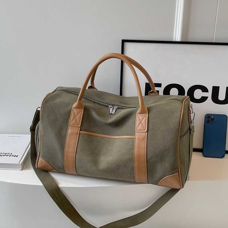 Large Capacity Travel Bag Outdoor Travel Luggage Bag Womens Sports Fitness Bag Mens Handheld Canvas Bag W251023
