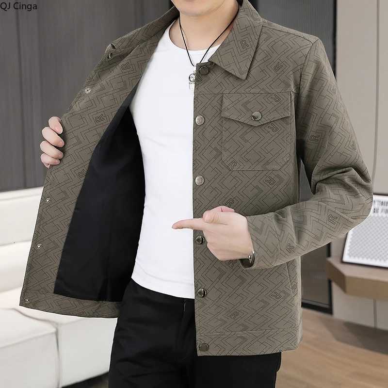 New Fall Mens Lapel LongSleeve Jacket SingleBreasted Black Coat Pockets Are Featured on Both Sides of The ChestAsian Sizes W251023