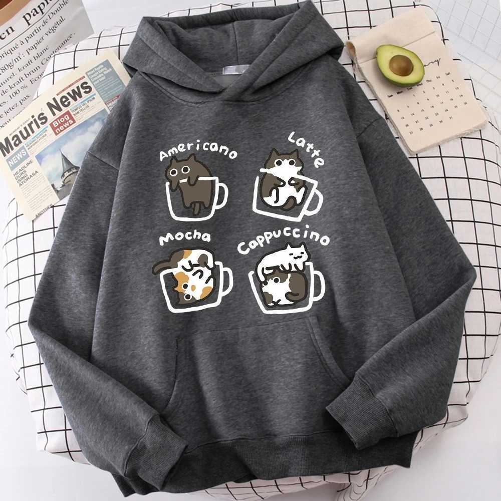 Five Little Cats Playing in The Cup Autumn Hoodies Mens Women Street Harajuku Sweatshirt Daily Hoody Fashion Winter ClothingT251023