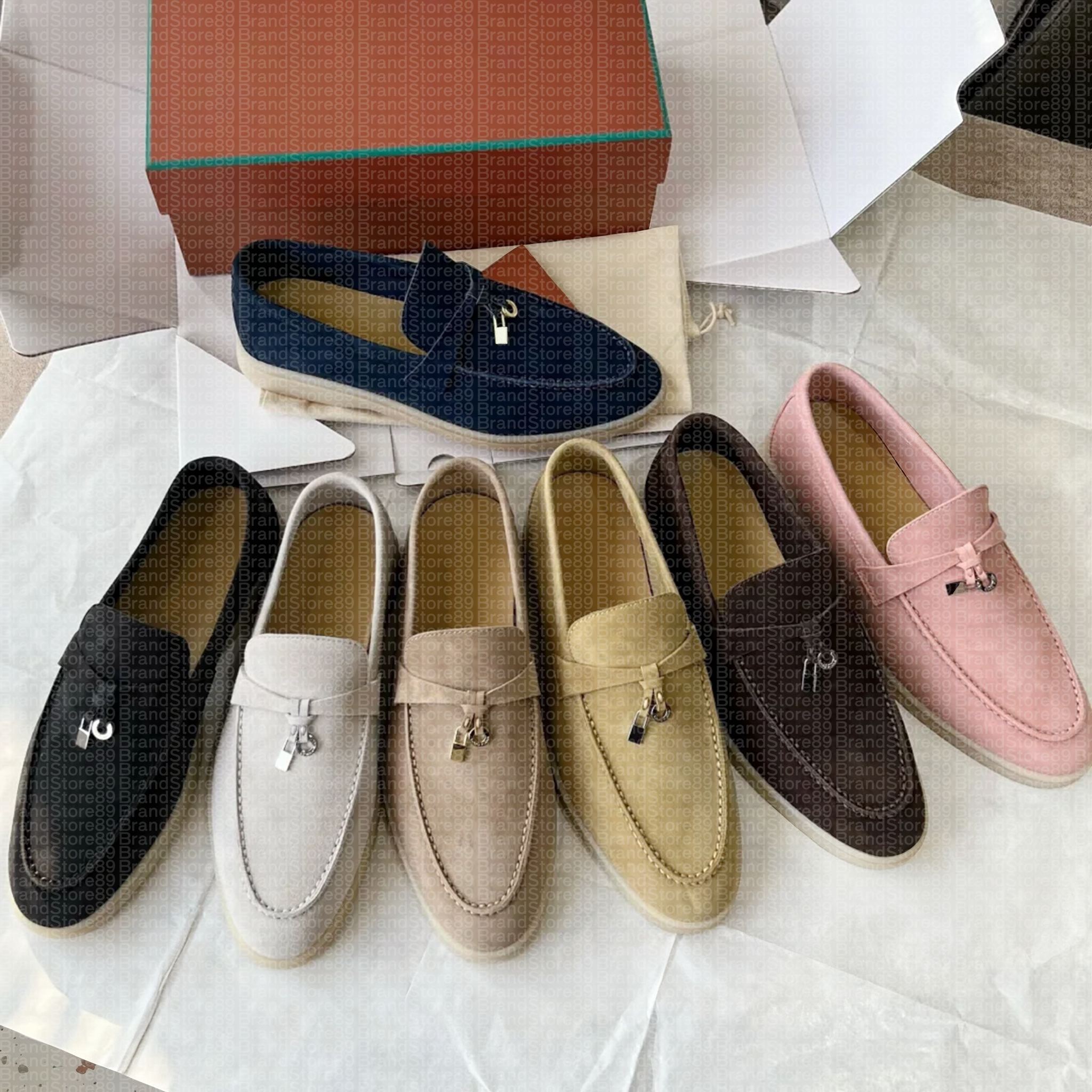 Loafers Women Men Dress Shoes It Designer Shoes Luxury Fashion Business Cashmere Leather Flat Shoes Low Top Suede Cow Oxfords Casual Moccasins Lazy Shoe