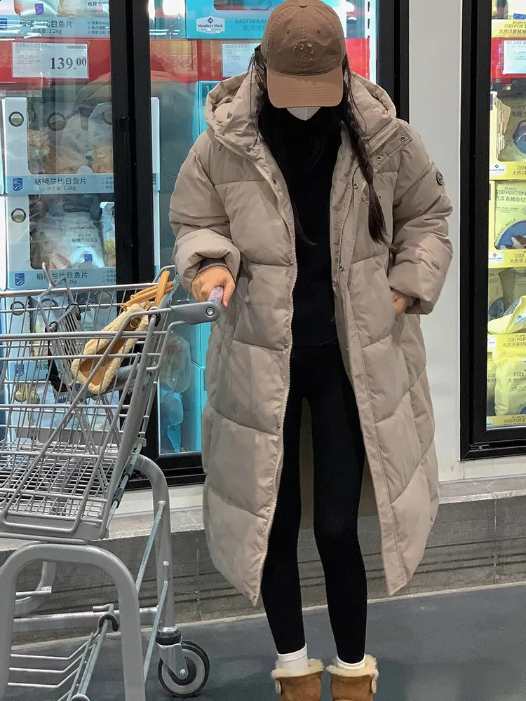 Vielleicht Straight Solid Long Winter Coat Women Parkas Clothes Casual Hooded Stylish Puffer Jacket Female Outerwear 251021