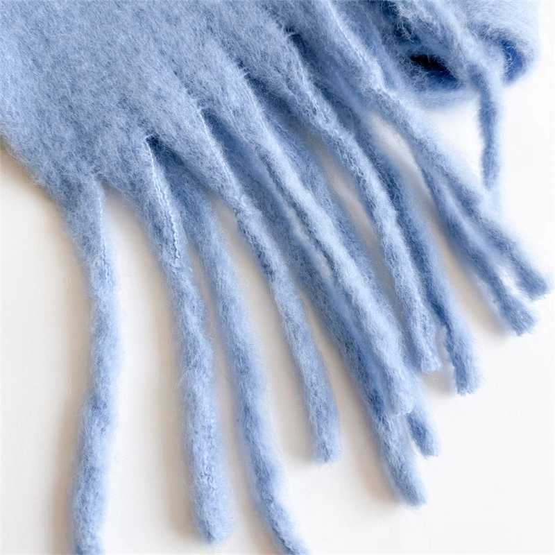 Winter Scarf for Women Cashmere Warm Solid Blanket Wraps Female Thick Soft Bufanda Big Tassel Shawl Long Poncho Echarpe J251113