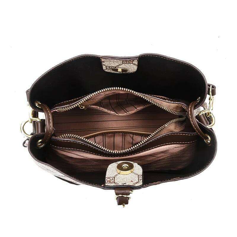 Fashion Print Bag High Quality Shoulder Crossbody Female Women Handbag Purses Trend Designer Retro Bucket Bags