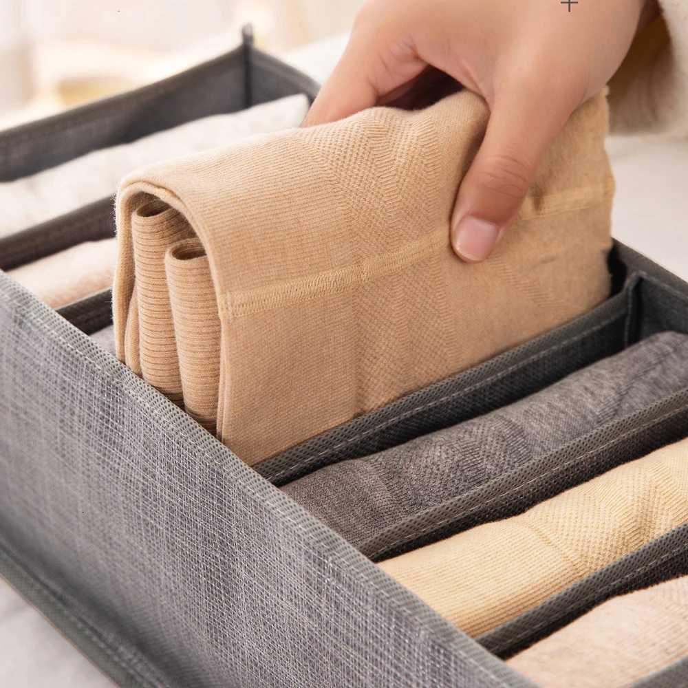 Closets Clothes Organizer Foldable Clothing Jeans Storage Box Closet with Handles Wardrobe Storage Organize C251023