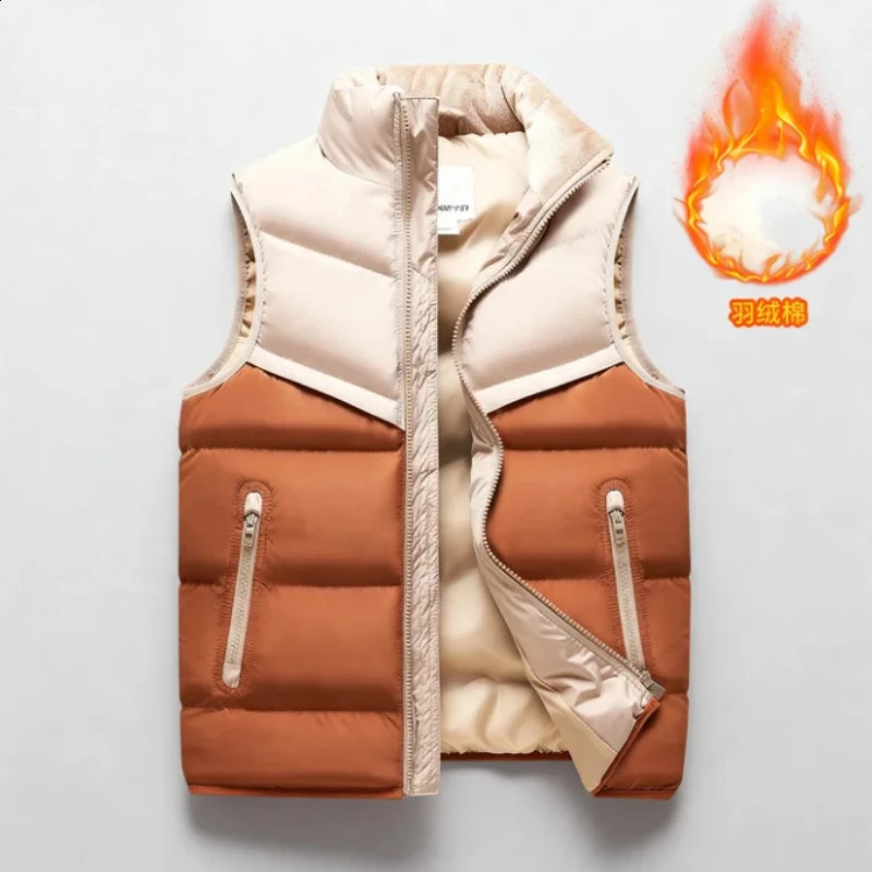 Autumn and Winter Mens Outdoor Standing Collar Cotton Vest Comfortable Fashionable Highquality Jacket for Men 251023
