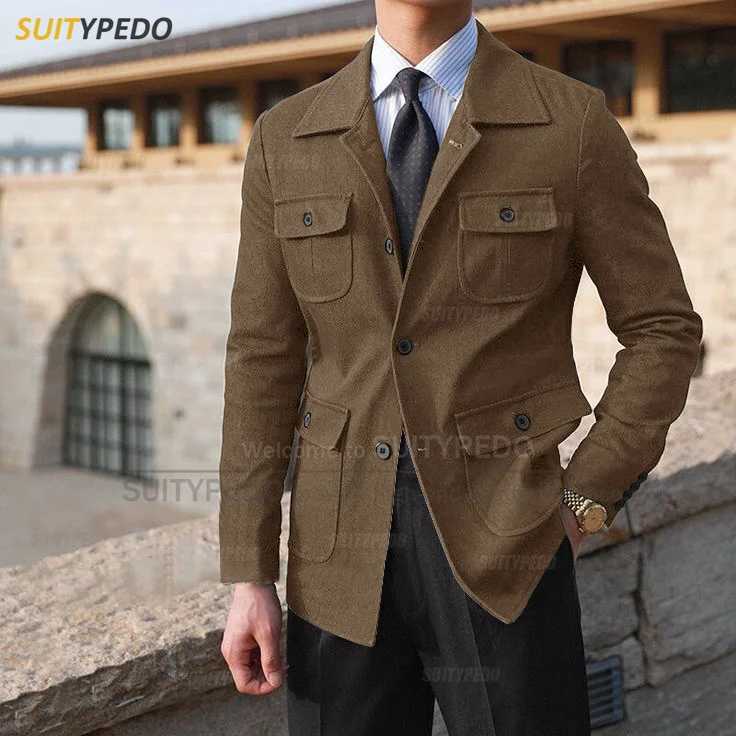 New Denim Jacket For Men Fashion Banquet Custom Slim Fit High Quality Costumes Daily Activities Casual Male Coat One Blazer W251023