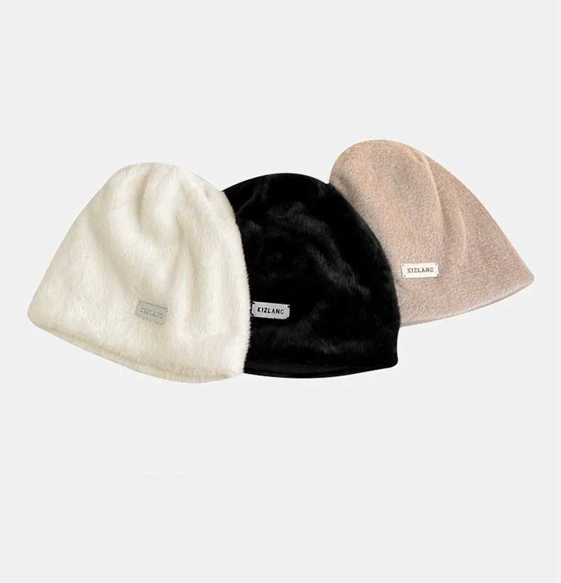 Autumn Winter Fashion Beanies Outdoor Casual Loose Knitted Hat Versatile Warm Thickened Pullover Cap for WomenXJ251023