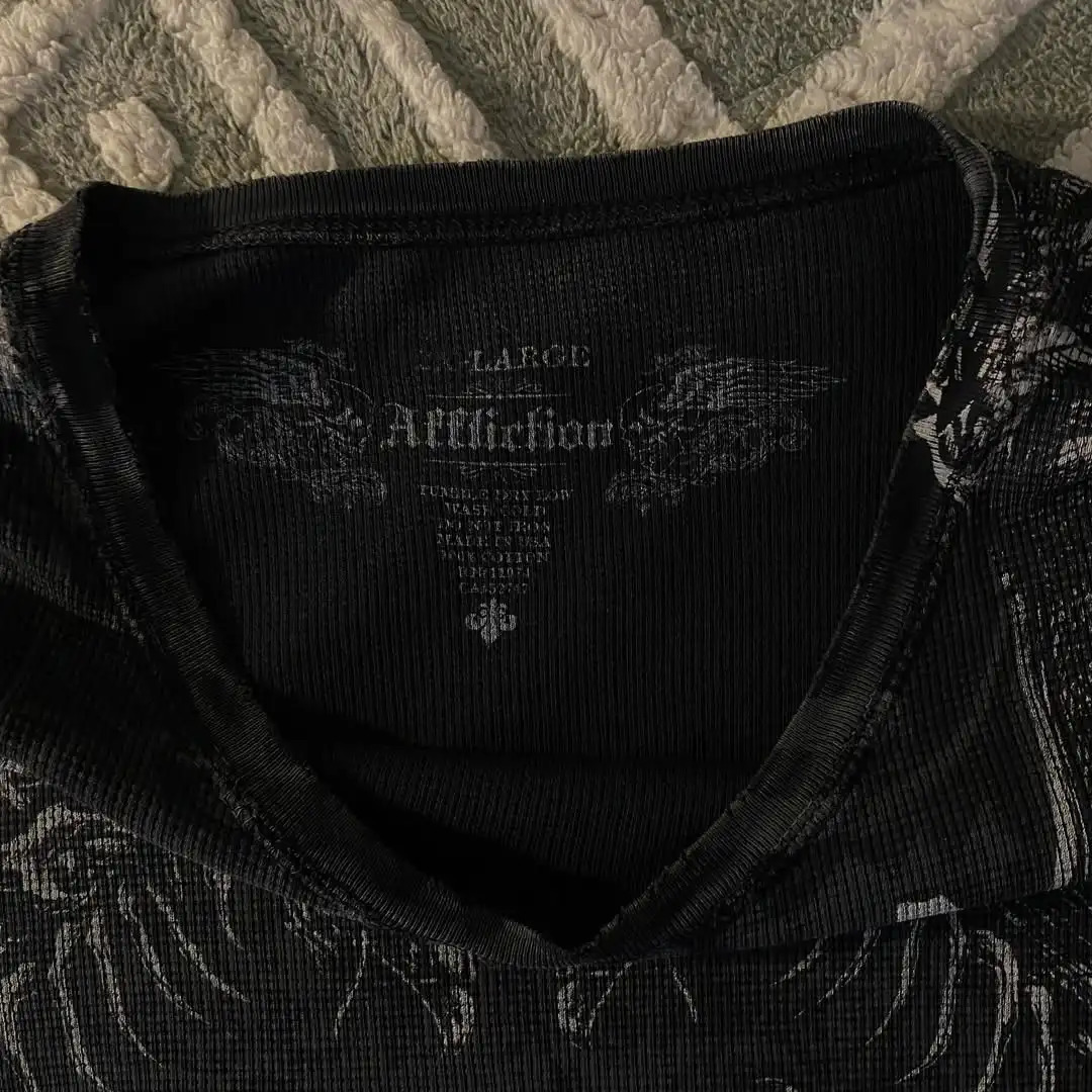 American Retro Trend Printed Long Sleeve 90s Street HipHop Harajuku Tshirt Men Fashion Gothic Casual Pure Cotton Loose Top 251020