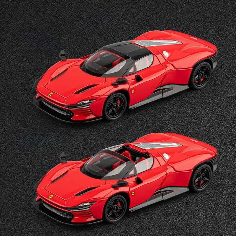 132 Daytona SP3 Alloy Simulation Sports Car Model Sound and Light Series Toy Car Collection Ornament Childrens GiftT251023