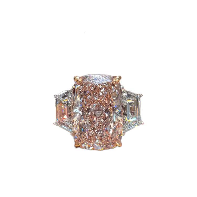 VOAINO Lab Diamond 14k Gold Ring Radiant Cut VVS CVD Lab Grown Diamond Engagement Ring