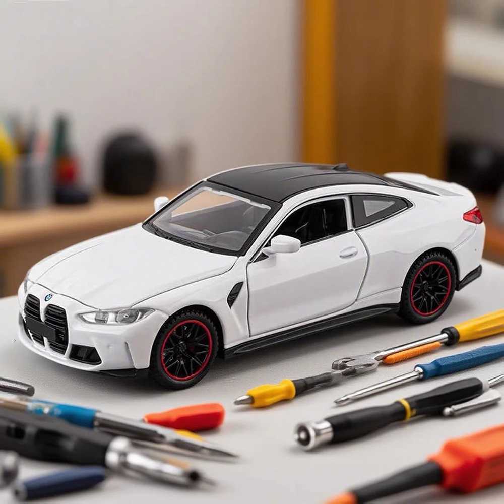 132 Scale M4 X3M Cars Toys Alloy Models with Light Sound Miniature Car Wheel Shock Absorption Doors Opened Vehicle Home DecorT251023