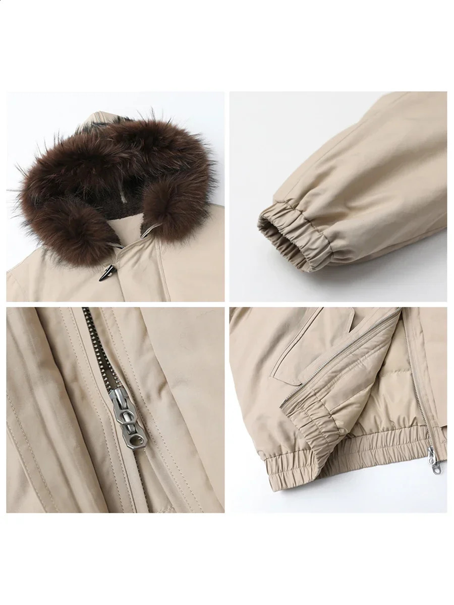 CHIC VEN Korean Women Down Coats Loose Casual Hooded Female Jacket Horn Button 90 White Duck Winter 251022