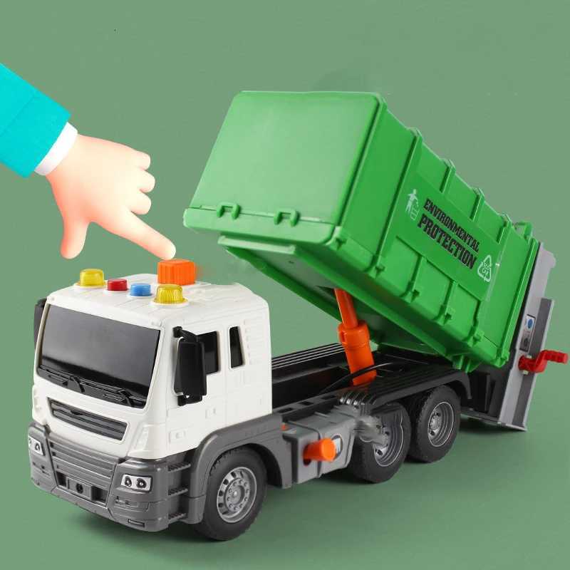 New Children Toys City Garbage Truck Model Diecast Plastics Garbage Sorting Sanitation Vehicle Car Sound Light Kids Xmas GiftsT251023