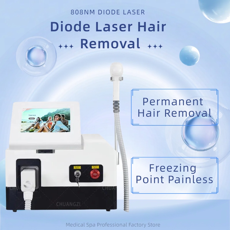 808nm+1064nm+755nm Three Wavelength Professional Diode Laser Hair Removal Equipment Painless And Permanent Power