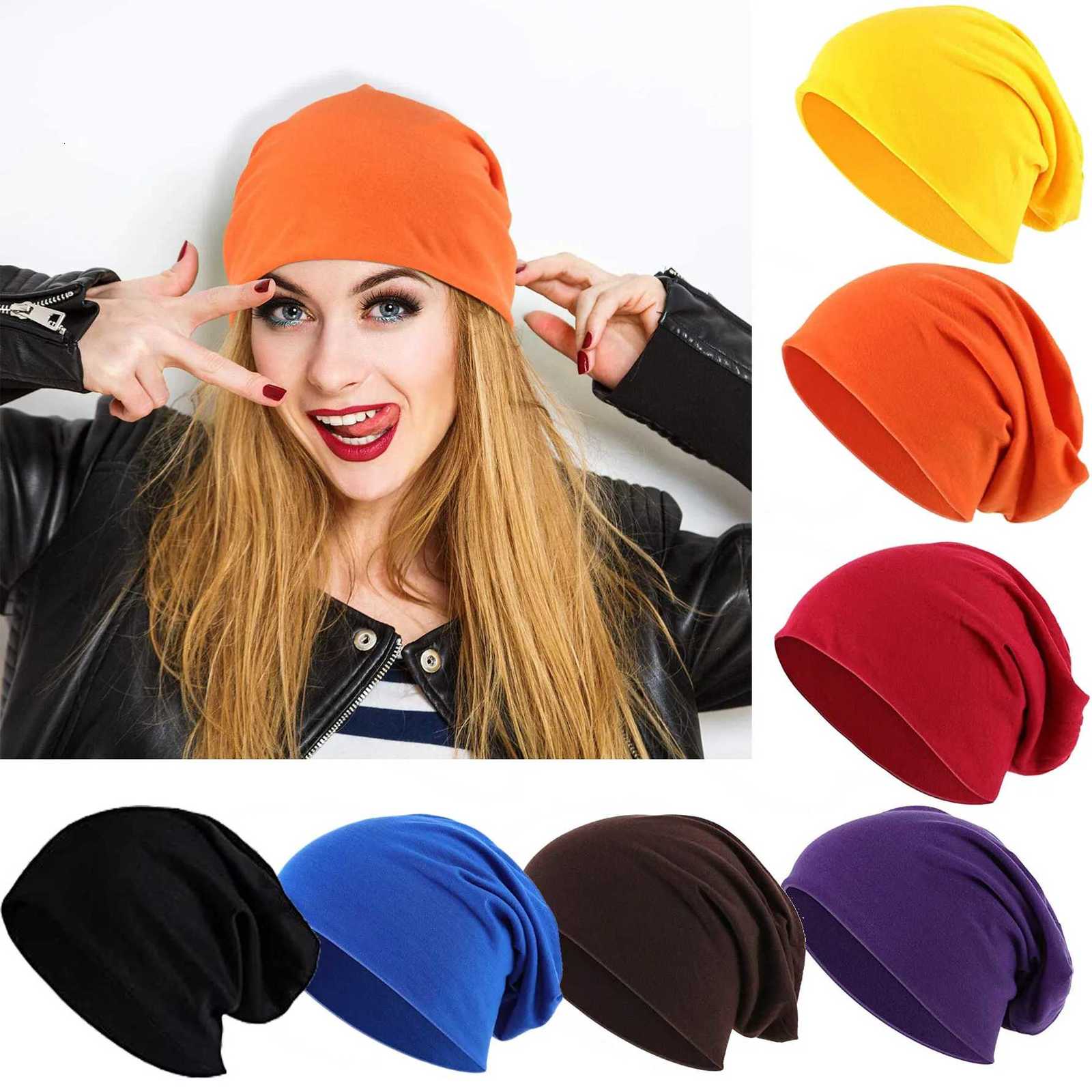 Summer Cotton Slouchy Beanie HipHop Soft Running Dwarf Hats Confinement Chemo Caps for Women Men Ski Baggy Beanies SkulliesXJ251023