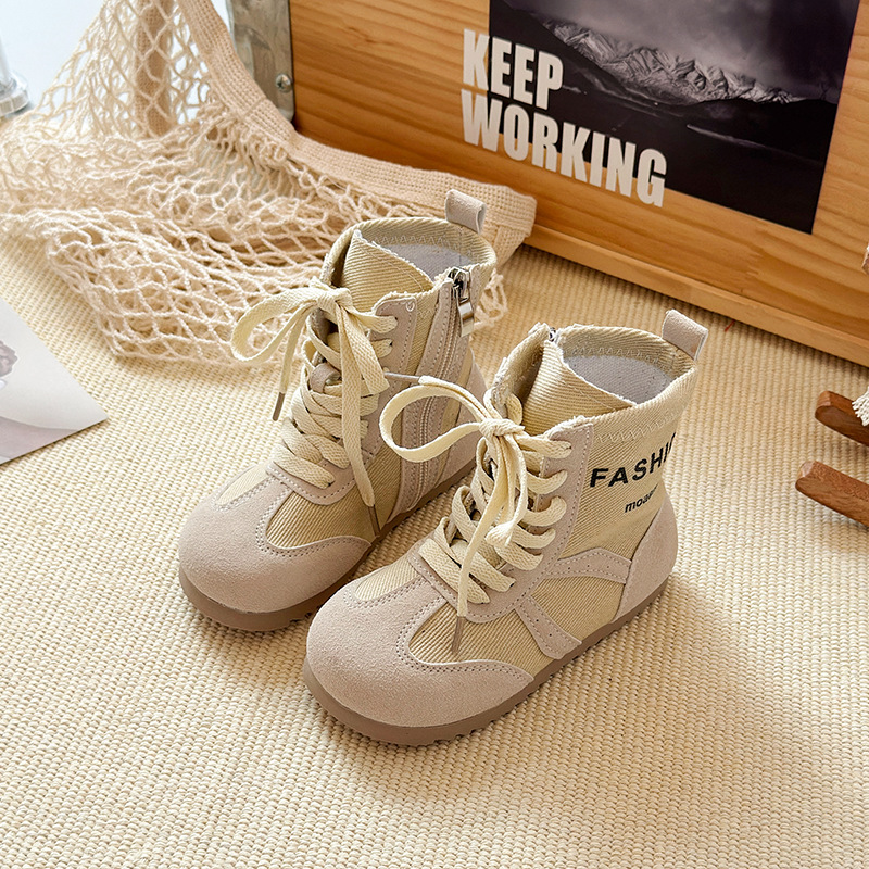 Girl Canvas Wrestling Boots For Kids Girls Fashion Design Shoes Cutefeet Teenager Toddler Children Canvas Boots Wrestling Shoes Sizes US9C-US5Y C1169