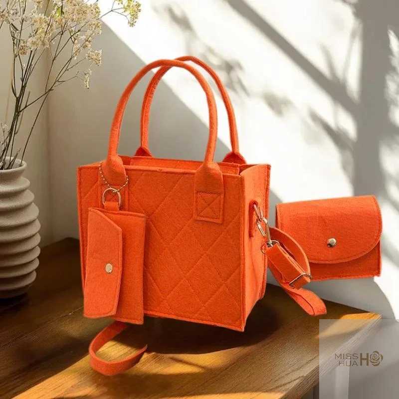 Elegant PU Leather Handbag Set for Women 3pcs Coin Bag Shoulder and Crossbody Bags in Solid ColorsL251023