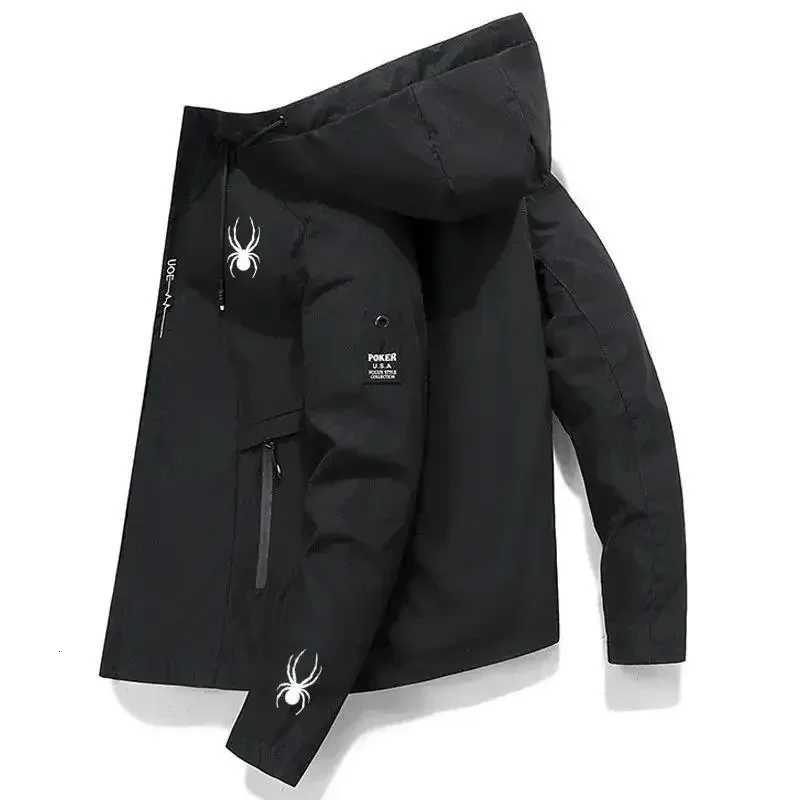 Loose Mens Daily Jacket for Autumn 2025 Casual Hooded Mens Clothing Fashionable Windproof Sports Jogging Mens Jacket W251023