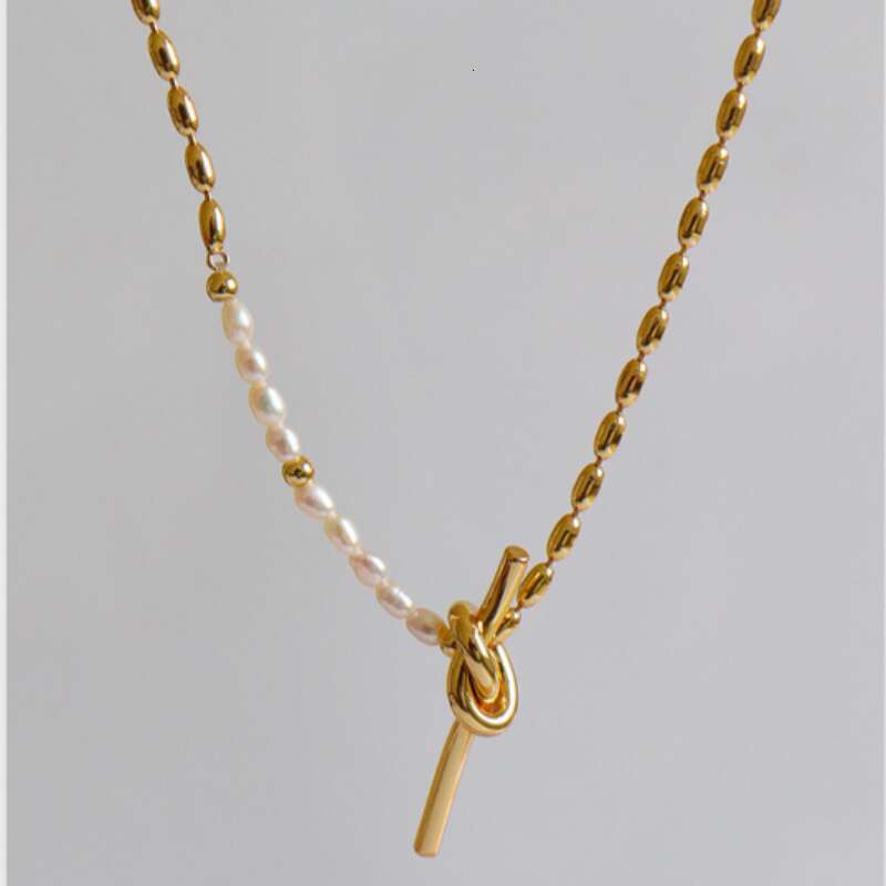 Necklace Designer luxury knot pendant necklace Freshwater Cultured Pearl for Women men Exquisite Fashion High-End copper plated with 18K gold Festival