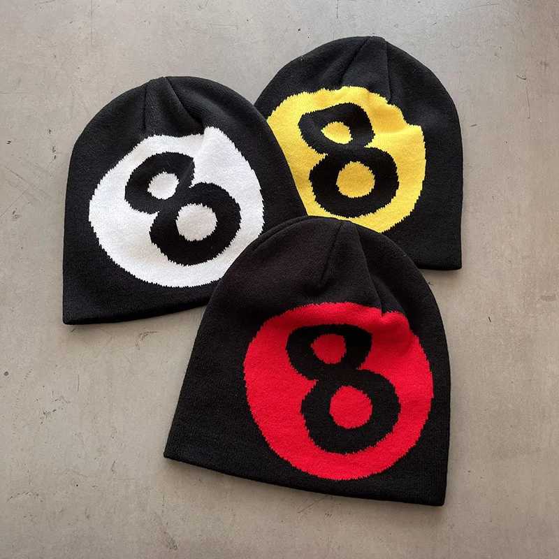 Winter Beanies Hat Men Women Paragraph Quality Cap Number 8 Y2k Warm Fashion Hundred Take Cold Cap for Couple New FashionXJ251023