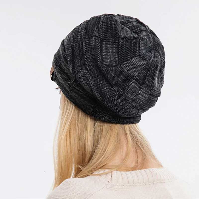 Winter Hat Warm Plus Size Outdoor Knitted Male Female Wool Bobble Hat Casual Stretch Crochet Beanies Hat Cap For Women MenXJ251023