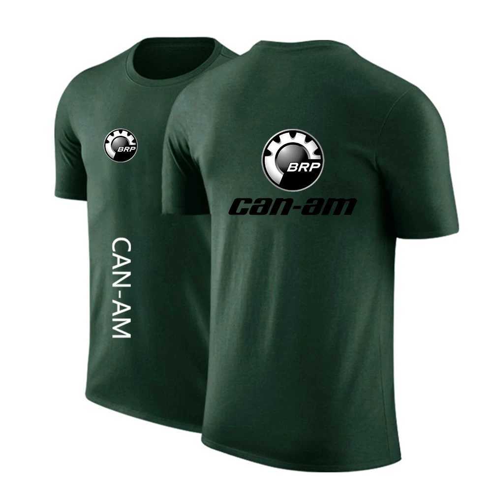 CANAM BRP 2022 Mens New Round Neck Cotton Casual Solid Color Short Sleeve Print Breathable Tee Summer High Quality T Shirt TopXJ251023