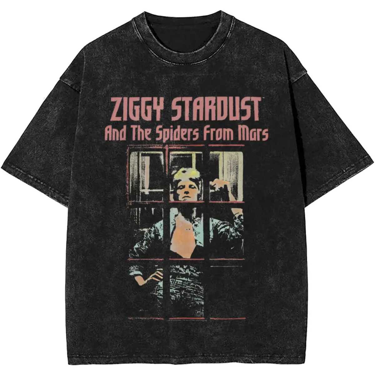 2025 From The 70s Vintage Washed T Shirt Men Davids Bowied Vintage Cotton TShirts Summer O Neck Leisure Tees ClothesXJ251023