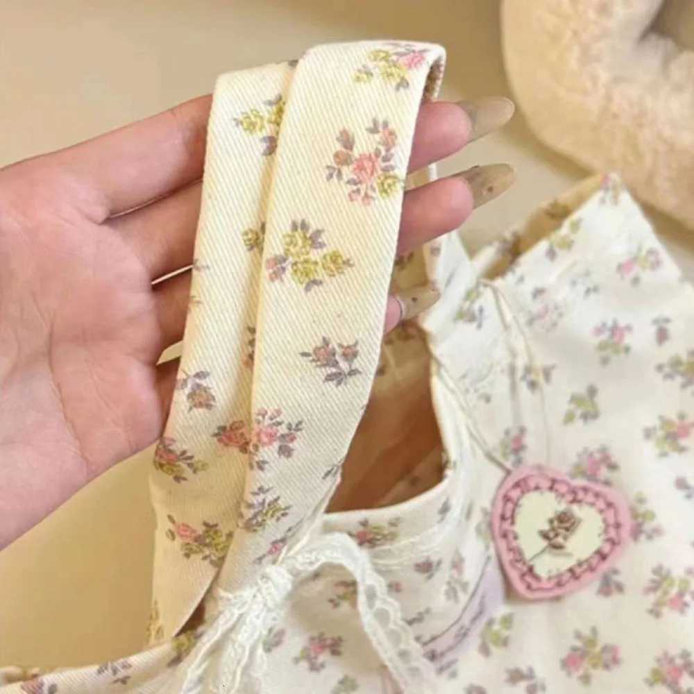 Large Capacity Printed Tote Bag Fashion Sweet with Lace Bow Storage Handbags Canvas HandbagL251023