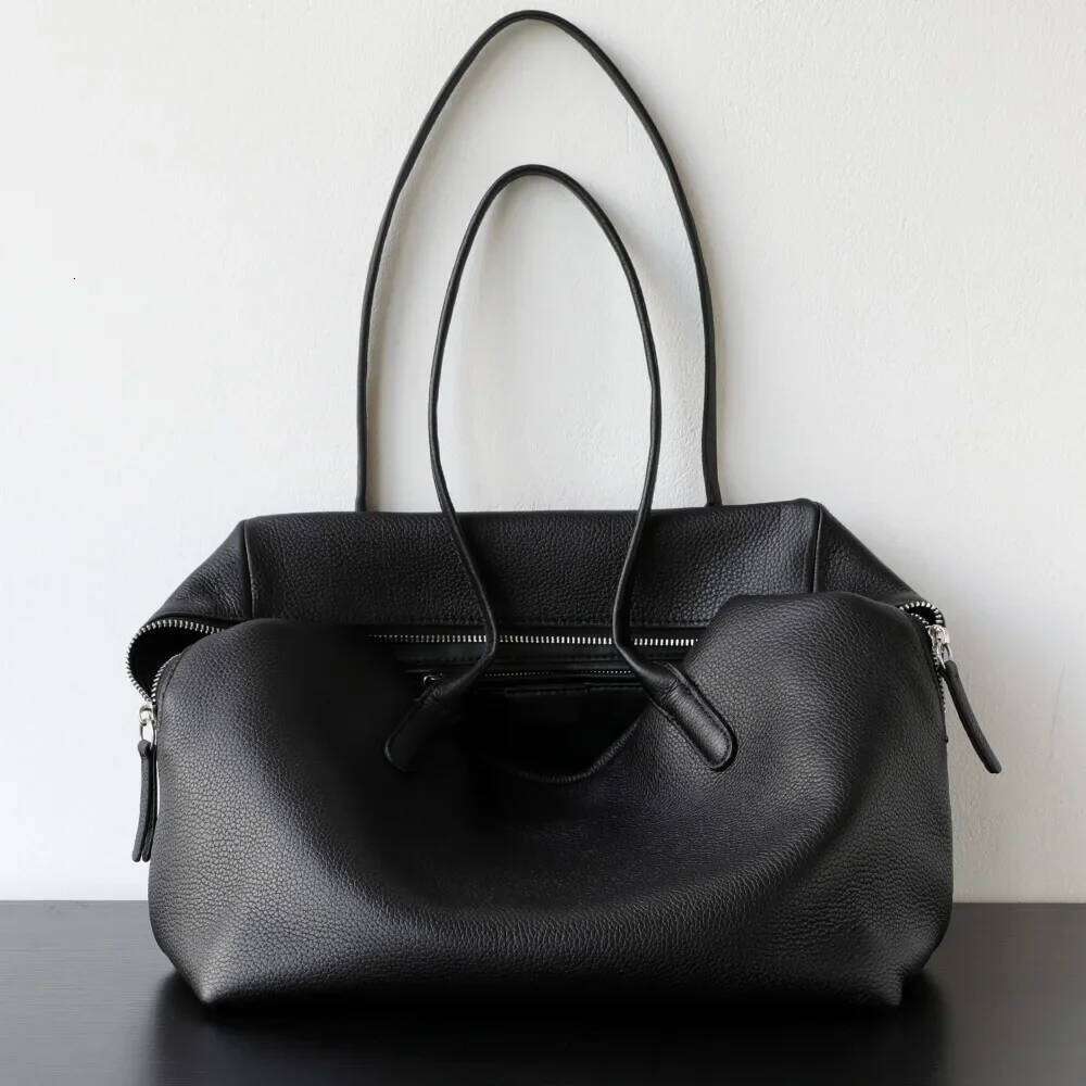 Niche Light High-end Imported First-layer Cowhide Underarm Bag Minimalist Loose Lazy Single Shoulder Simple Handbag