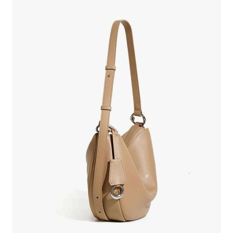Fashion Designer Genuine Leather Saddle Women's Shoulder Bag High-End Simple Lock Half Moon Women Underarm Handbag Dropshipping Mdng251023