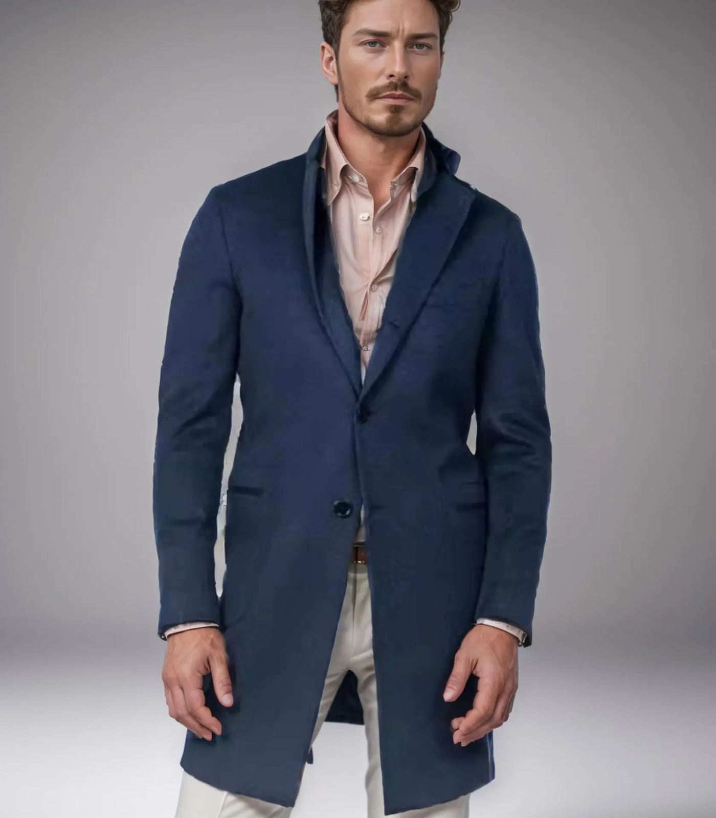 Mens Korean Long Jackets MidLength Urban Casual Woolen Coat for Men Style Slim Windbreaker Winter Warm 251017