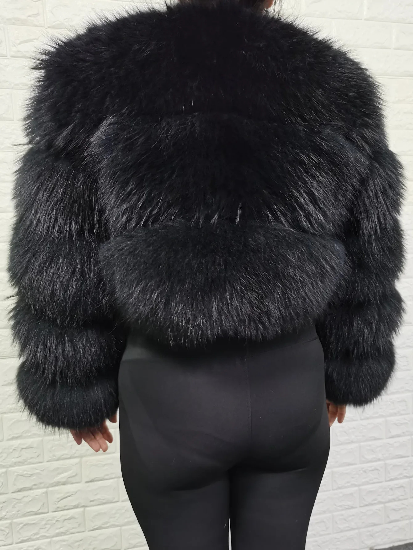 Plus Size tops Black Raccoon Fur Coat Women Natural Leather Clothing Curve coat winter jackets outerwears Female Vest 251022