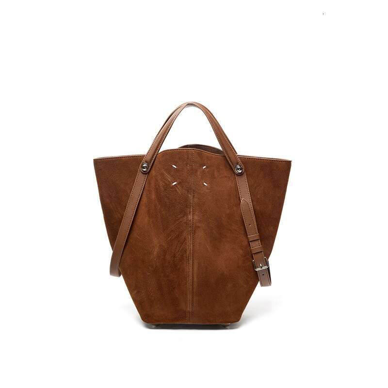Luxury bag Niche High End Large Capacity Single Shoulder Handbag New Dual Use Women s Genuine Leather Cowhide Bucket Bag