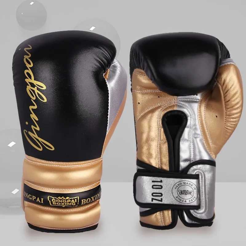 GINGPAI High Quality Men Women 8 10 12 oz Boxing Gloves Muay Thai MMA Profession Kickboxing Adults Sandbag Training Y251023