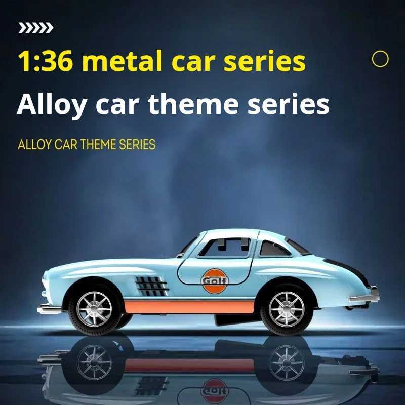 136 Scale Gulf Oil Series Classic Retro Coupe Diecasts Toy Vehicles Metal Car Alloy Model Car Collection Toy Birthday GiftT251023