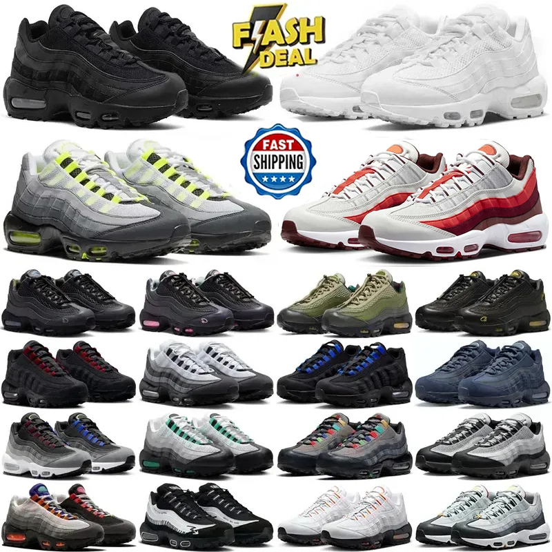 Designer 9595s running shoes men women Neon Triple Black White Stadium Green Crystal Blue Bred Dark Beetroot Solar Red Grey mens trainers sneakers 36-45