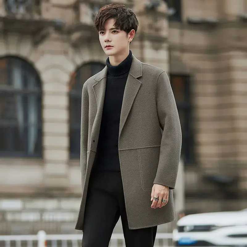 Mens Jackets Wool Blends Winter Sales of Male Coats Solid Color New in Y2k Trendy Fast Delvery High Quality Aesthetic Casual W251023